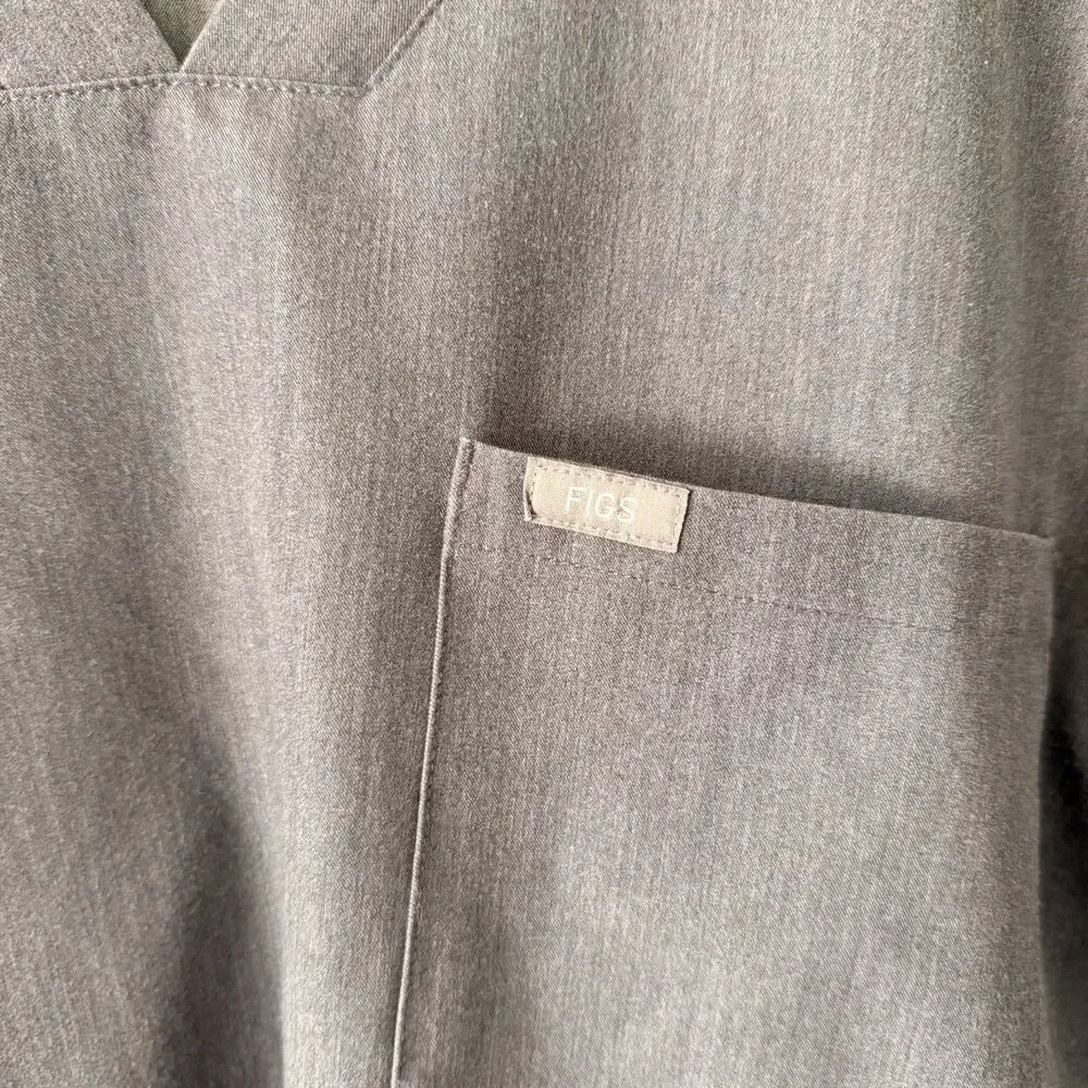 Figs Medical Scrubs Set Technical top and Pisco straight leg pant graphite